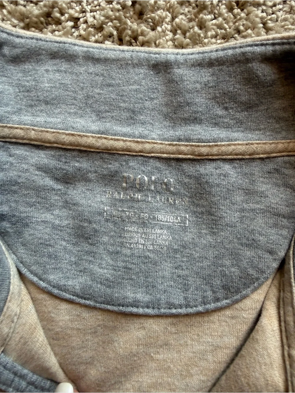 Polo by Ralph Lauren Men's Light Beige Quarter Zip Pullover